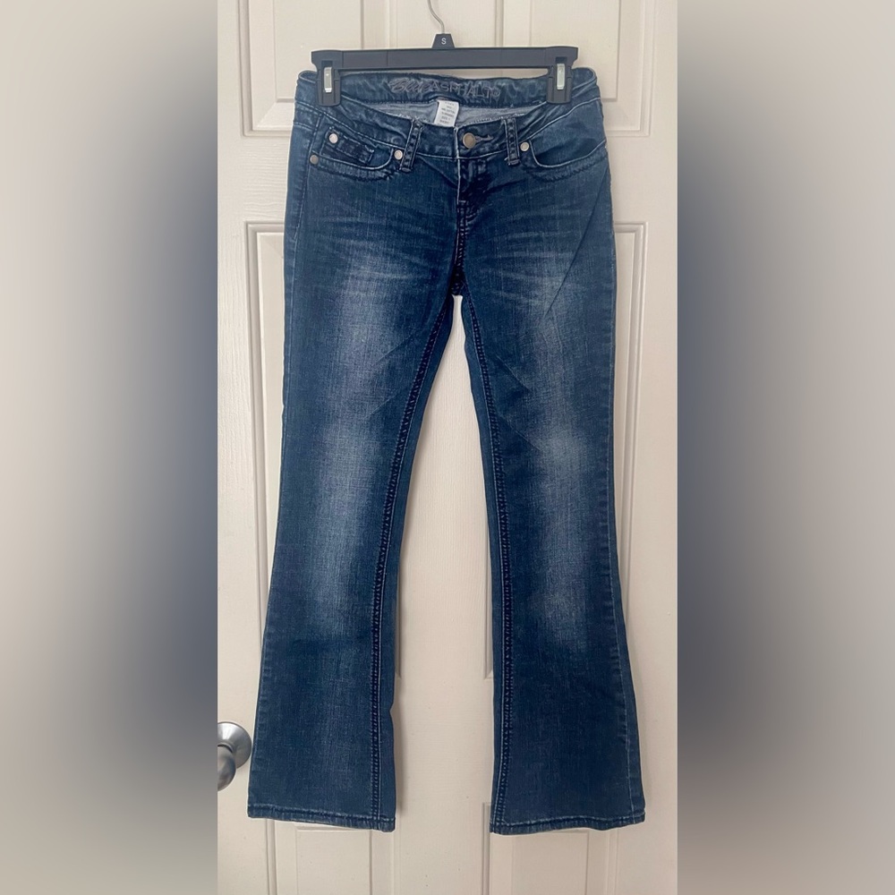 Blue Asphalt Low Rise Denim Jeans - Size 1 Short